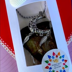 Pearl Cage Stainless Steel Chain Gel Coded Pendant